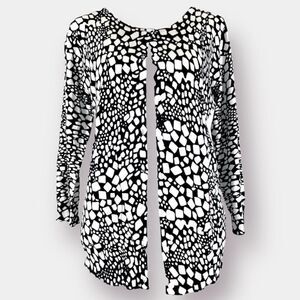 NWT Joseph A. Cardigan Size Small Black White